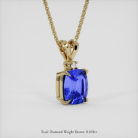 1.21 Ct. Blue Sapphire Pendant, 18K Yellow Gold 2