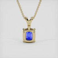 1.21 Ct. Blue Sapphire Pendant, 18K Yellow Gold 4