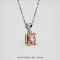 1.05 Ct. Padparadscha Sapphire Pendant, 18K Yellow & White 2