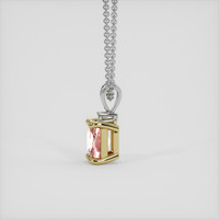 1.05 Ct. Padparadscha Sapphire Pendant, 18K Yellow & White 3