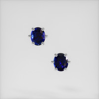 <span>0.81</span>&nbsp;<span class="tooltip-light">Ct.Tw.<span class="tooltiptext">Total Carat Weight</span></span> Sapphire Earrings, Platinum 950 1