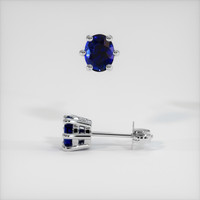 <span>0.81</span>&nbsp;<span class="tooltip-light">Ct.Tw.<span class="tooltiptext">Total Carat Weight</span></span> Sapphire Earrings, Platinum 950 2