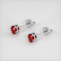 <span>0.41</span>&nbsp;<span class="tooltip-light">Ct.Tw.<span class="tooltiptext">Total Carat Weight</span></span> Ruby Earrings, Platinum 950 2