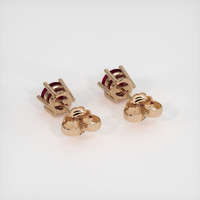 <span>0.61</span>&nbsp;<span class="tooltip-light">Ct.Tw.<span class="tooltiptext">Total Carat Weight</span></span> Ruby Earrings, 14K Rose Gold 4