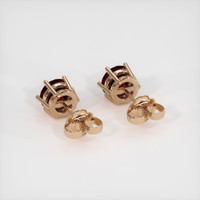 <span>2.42</span>&nbsp;<span class="tooltip-light">Ct.Tw.<span class="tooltiptext">Total Carat Weight</span></span> Ruby Earrings, 14K Rose Gold 4