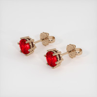 2.16 Ct.Tw. Ruby Earrings, 14K Rose Gold 2