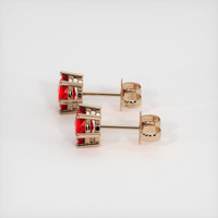 2.16 Ct.Tw. Ruby Earrings, 14K Rose Gold 3