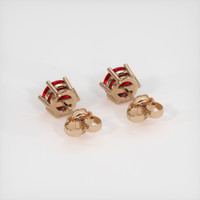 <span>1.16</span>&nbsp;<span class="tooltip-light">Ct.Tw.<span class="tooltiptext">Total Carat Weight</span></span> Ruby Earrings, 14K Rose Gold 4