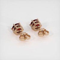 <span>1.28</span>&nbsp;<span class="tooltip-light">Ct.Tw.<span class="tooltiptext">Total Carat Weight</span></span> Ruby Earrings, 14K Rose Gold 4