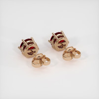 2.49 Ct.Tw. Ruby Earrings, 14K Rose Gold 4