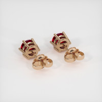 <span>1.01</span>&nbsp;<span class="tooltip-light">Ct.Tw.<span class="tooltiptext">Total Carat Weight</span></span> Ruby Earrings, 14K Rose Gold 4