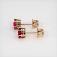 <span>0.62</span>&nbsp;<span class="tooltip-light">Ct.Tw.<span class="tooltiptext">Total Carat Weight</span></span> Ruby Earrings, 14K Rose Gold 3