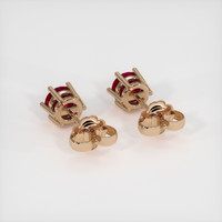 <span>0.62</span>&nbsp;<span class="tooltip-light">Ct.Tw.<span class="tooltiptext">Total Carat Weight</span></span> Ruby Earrings, 14K Rose Gold 4