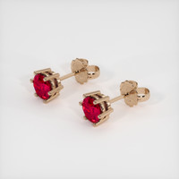 <span>0.74</span>&nbsp;<span class="tooltip-light">Ct.Tw.<span class="tooltiptext">Total Carat Weight</span></span> Ruby Earrings, 14K Rose Gold 2