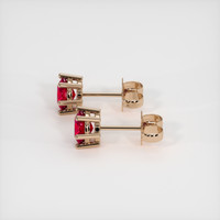 <span>0.74</span>&nbsp;<span class="tooltip-light">Ct.Tw.<span class="tooltiptext">Total Carat Weight</span></span> Ruby Earrings, 14K Rose Gold 3