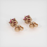 <span>0.74</span>&nbsp;<span class="tooltip-light">Ct.Tw.<span class="tooltiptext">Total Carat Weight</span></span> Ruby Earrings, 14K Rose Gold 4