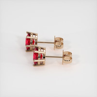 2.66 Ct.Tw. Ruby Earrings, 14K Rose Gold 3