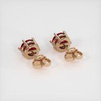 2.66 Ct.Tw. Ruby Earrings, 14K Rose Gold 4