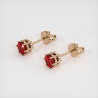 <span>0.41</span>&nbsp;<span class="tooltip-light">Ct.Tw.<span class="tooltiptext">Total Carat Weight</span></span> Ruby Earrings, 14K Rose Gold 2