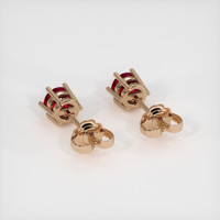 0.82 Ct.Tw. Ruby Earrings, 14K Rose Gold 4