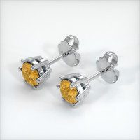 <span>1.21</span>&nbsp;<span class="tooltip-light">Ct.Tw.<span class="tooltiptext">Total Carat Weight</span></span> Sapphire Earrings, 14K White Gold 3