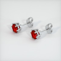 Studs Ruby Earrings 1.10 Ct.Tw.Total Carat Weight, 14K White Gold Preview