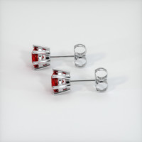 Studs Ruby Earrings 1.10 Ct.Tw.Total Carat Weight, 14K White Gold Preview