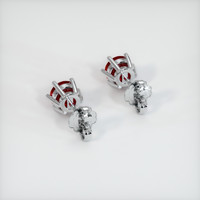 Studs Ruby Earrings 1.10 Ct.Tw.Total Carat Weight, 14K White Gold Preview