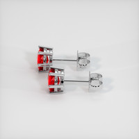 2.16 Ct.Tw. Ruby Earrings, 14K White Gold 3