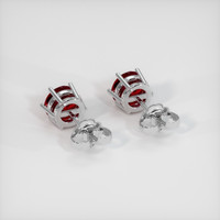 2.49 Ct.Tw. Ruby Earrings, 14K White Gold 4