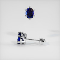 <span>0.81</span>&nbsp;<span class="tooltip-light">Ct.Tw.<span class="tooltiptext">Total Carat Weight</span></span> Sapphire Earrings, 14K White Gold 2