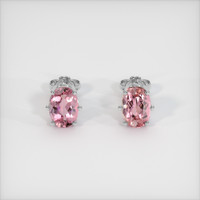 2.06 Ct.Tw. Gemstone Earrings, 14K White Gold 1