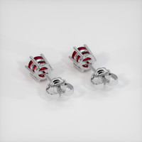 0.82 Ct.Tw. Ruby Earrings, 14K White Gold 4