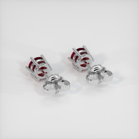1.22 Ct.Tw. Ruby Earrings, 18K White Gold 4