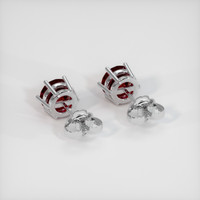 2.42 Ct.Tw. Ruby Earrings, 18K White Gold 4