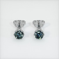 <span>0.96</span>&nbsp;<span class="tooltip-light">Ct.Tw.<span class="tooltiptext">Total Carat Weight</span></span> Sapphire Earrings, 18K White Gold 1