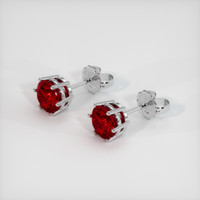2.49 Ct.Tw. Ruby Earrings, 18K White Gold 2