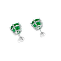 11.02 Ct.Tw. Emerald Earrings, 18K White Gold 4