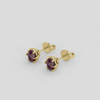 <span>2.12</span>&nbsp;<span class="tooltip-light">Ct.Tw.<span class="tooltiptext">Total Carat Weight</span></span> Bi Color / Parti Sapphire Earrings, 14K Yellow Gold 3
