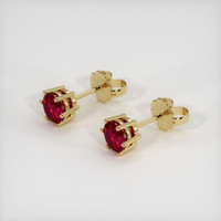 1.22 Ct.Tw. Ruby Earrings, 14K Yellow Gold 2