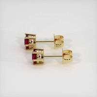 <span>0.61</span>&nbsp;<span class="tooltip-light">Ct.Tw.<span class="tooltiptext">Total Carat Weight</span></span> Ruby Earrings, 14K Yellow Gold 3