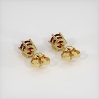 <span>0.61</span>&nbsp;<span class="tooltip-light">Ct.Tw.<span class="tooltiptext">Total Carat Weight</span></span> Ruby Earrings, 14K Yellow Gold 4