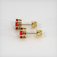 <span>1.16</span>&nbsp;<span class="tooltip-light">Ct.Tw.<span class="tooltiptext">Total Carat Weight</span></span> Ruby Earrings, 14K Yellow Gold 3