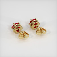 <span>1.16</span>&nbsp;<span class="tooltip-light">Ct.Tw.<span class="tooltiptext">Total Carat Weight</span></span> Ruby Earrings, 14K Yellow Gold 4