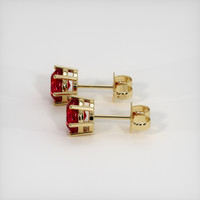 <span>1.28</span>&nbsp;<span class="tooltip-light">Ct.Tw.<span class="tooltiptext">Total Carat Weight</span></span> Ruby Earrings, 14K Yellow Gold 3