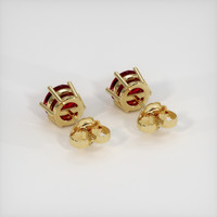 <span>1.28</span>&nbsp;<span class="tooltip-light">Ct.Tw.<span class="tooltiptext">Total Carat Weight</span></span> Ruby Earrings, 14K Yellow Gold 4