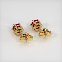 <span>0.62</span>&nbsp;<span class="tooltip-light">Ct.Tw.<span class="tooltiptext">Total Carat Weight</span></span> Ruby Earrings, 14K Yellow Gold 4