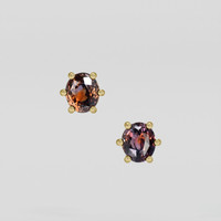 <span>2.12</span> <span class="tooltip-light">Ct.Tw.<span class="tooltiptext">Total Carat Weight</span></span> Bi Color / Parti Sapphire Earrings, 18K Yellow Gold 1