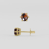 <span>2.12</span> <span class="tooltip-light">Ct.Tw.<span class="tooltiptext">Total Carat Weight</span></span> Bi Color / Parti Sapphire Earrings, 18K Yellow Gold 2