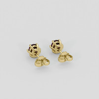 <span>2.12</span>&nbsp;<span class="tooltip-light">Ct.Tw.<span class="tooltiptext">Total Carat Weight</span></span> Bi Color / Parti Sapphire Earrings, 18K Yellow Gold 4